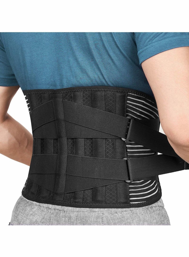 Air Mesh Brace for Men Women Lower Pain Relief Corset with 7 Stays Adjustable Support Belt Work Anti skid Lumbar Sciatica Scoliosis