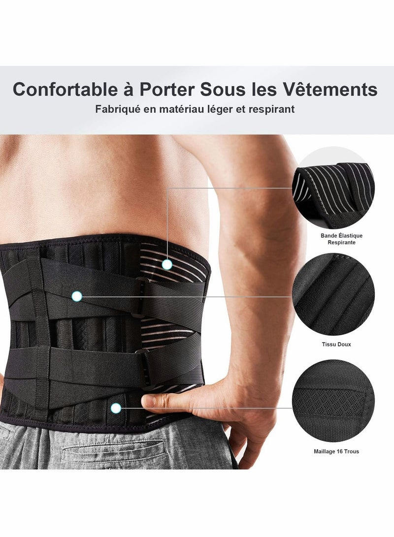 Air Mesh Brace for Men Women Lower Pain Relief Corset with 7 Stays Adjustable Support Belt Work Anti skid Lumbar Sciatica Scoliosis