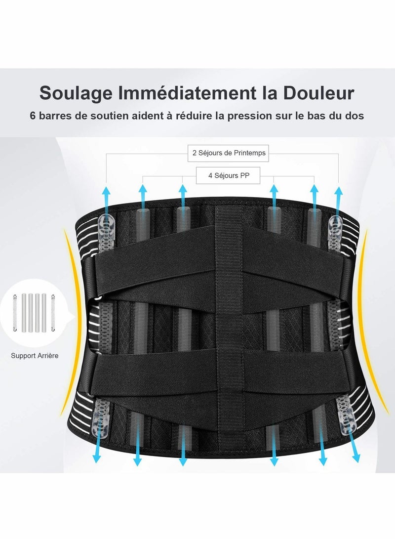 Air Mesh Brace for Men Women Lower Pain Relief Corset with 7 Stays Adjustable Support Belt Work Anti skid Lumbar Sciatica Scoliosis