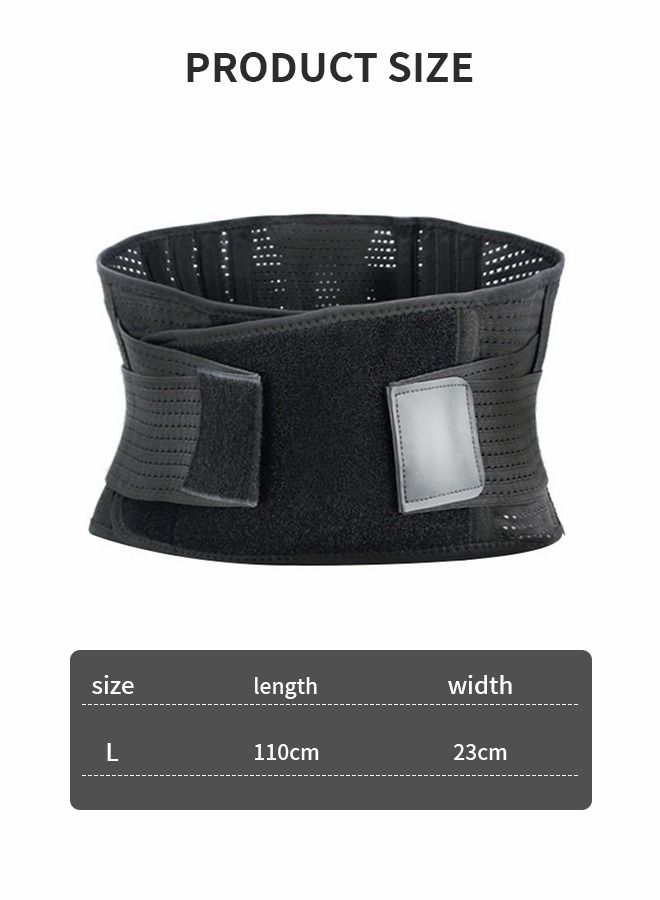 Sports Back Brace for Men and Women - Breathable Waist Lumbar Lower Back Support Belt for Sciatica, Herniated Disc, Scoliosis Back Pain Relief, Heavy lifting, with Dual Adjustable Straps