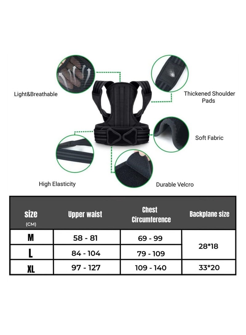 Back Brace,Posture Corrector for Men Women Kids Upper, Improve Posture, Relieve Pain Upper and Lower Pain,Adjustable, Breathable (X-Large)