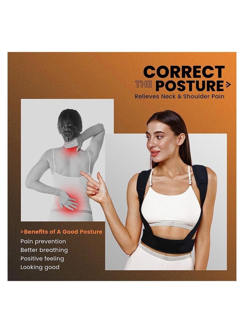 Back Brace,Posture Corrector for Men Women Kids Upper, Improve Posture, Relieve Pain Upper and Lower Pain,Adjustable, Breathable (X-Large)