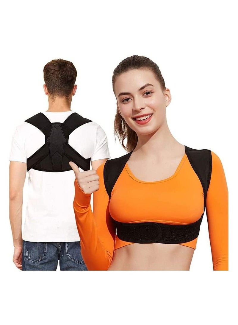 Posture Corrector for Women and Men, Adjustable Upper Back Brace, Breathable Support straightener, Providing Pain Relief from Lumbar, Neck, Shoulder, Clavicle, (L/XL（38