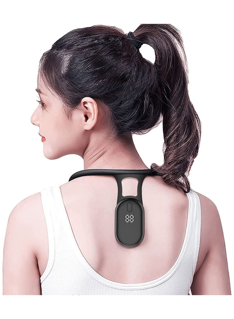 Intelligent Posture Corrector Trainer, Motion Sensing Upper Back Shoulder Brace Clavicle Chest Support, Hanging Correction Strapless, Vibrate Reminder, Universal for Men and Women