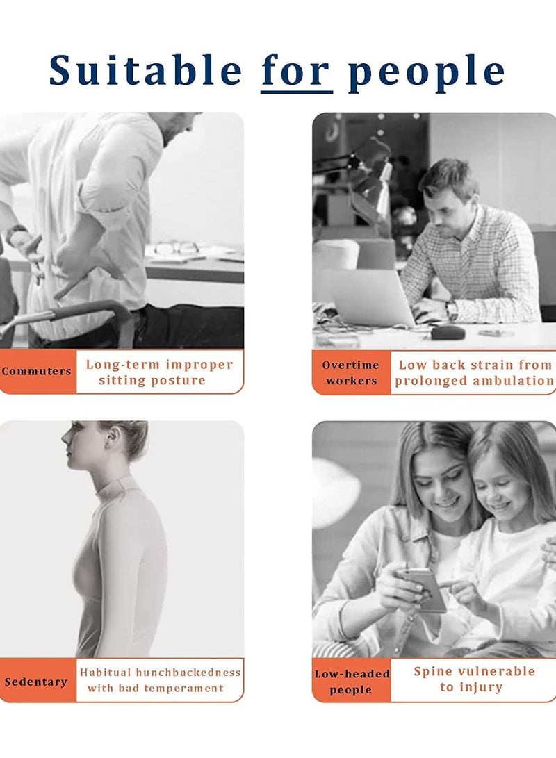 Intelligent Posture Corrector Trainer, Motion Sensing Upper Back Shoulder Brace Clavicle Chest Support, Hanging Correction Strapless, Vibrate Reminder, Universal for Men and Women