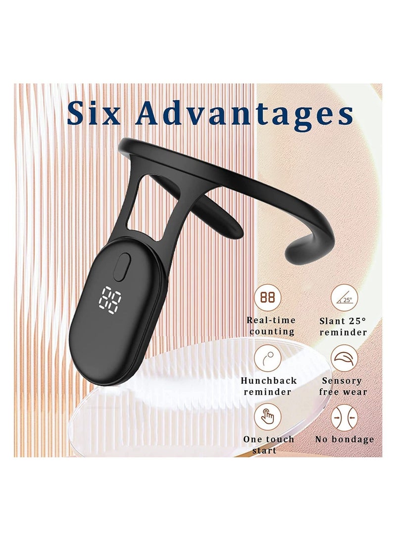 Intelligent Posture Corrector Trainer, Motion Sensing Upper Back Shoulder Brace Clavicle Chest Support, Hanging Correction Strapless, Vibrate Reminder, Universal for Men and Women