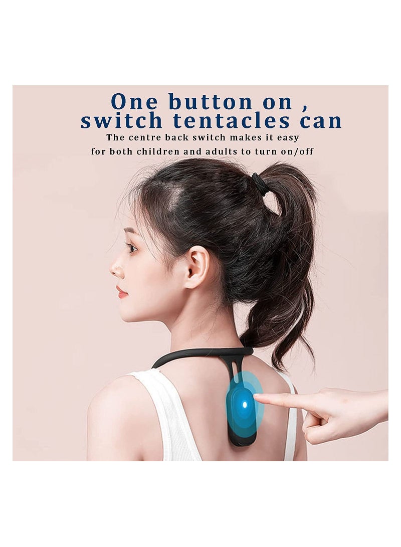 Intelligent Posture Corrector Trainer, Motion Sensing Upper Back Shoulder Brace Clavicle Chest Support, Hanging Correction Strapless, Vibrate Reminder, Universal for Men and Women