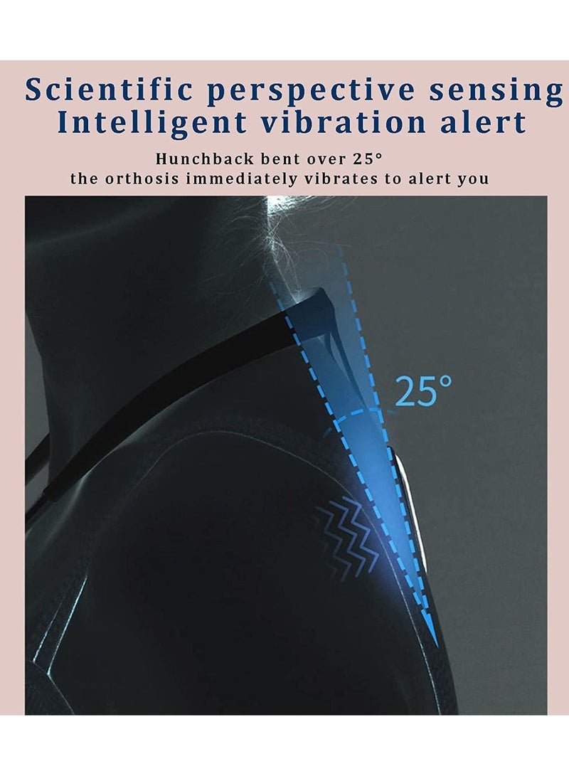 Intelligent Posture Corrector Trainer, Motion Sensing Upper Back Shoulder Brace Clavicle Chest Support, Hanging Correction Strapless, Vibrate Reminder, Universal for Men and Women