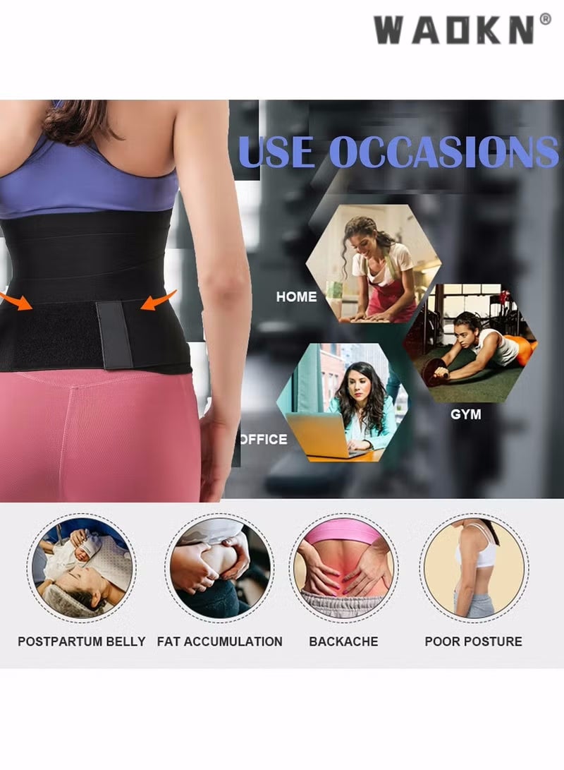 Waist Belt, Wrap Waist Trainer for Women, Tummy Wrap Waist Trimmer Belt Slimming Body Shaper Women Waist Bandage Wrap Trimmer Belt Waist Trainer Shaper wear Tummy Control Slimming Fat Burning