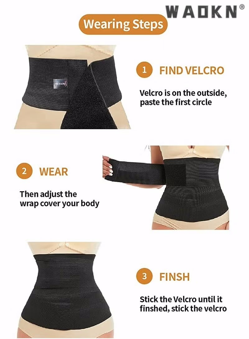 Waist Belt, Wrap Waist Trainer for Women, Tummy Wrap Waist Trimmer Belt Slimming Body Shaper Women Waist Bandage Wrap Trimmer Belt Waist Trainer Shaper wear Tummy Control Slimming Fat Burning