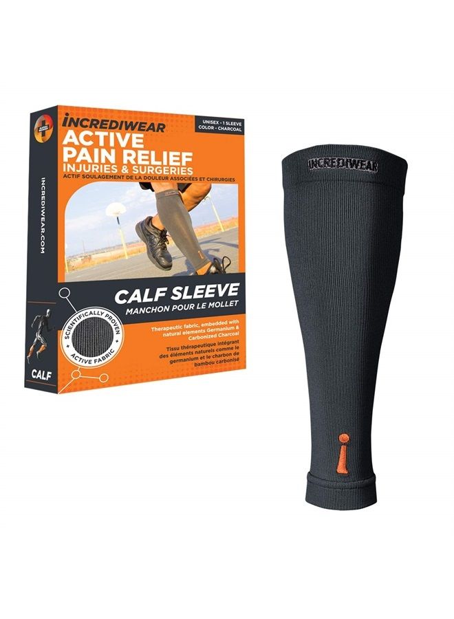 Calf Sleeve - Calf Sleeves for Men and Women to Help with Muscle Pain Relief, Shin Splints, and Muscle Recovery (Charcoal, S/M)