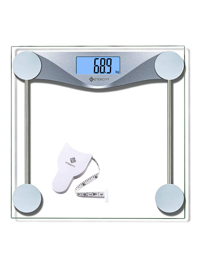 Digital Body Weighing Bathroom Scale Clear 20×10×5cm