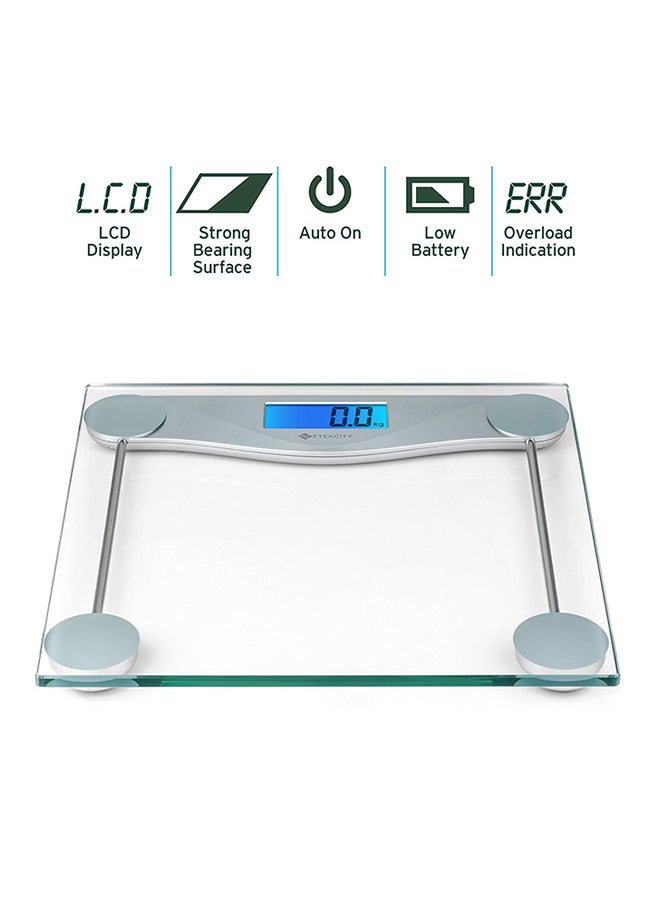 Digital Body Weighing Bathroom Scale Clear 20×10×5cm