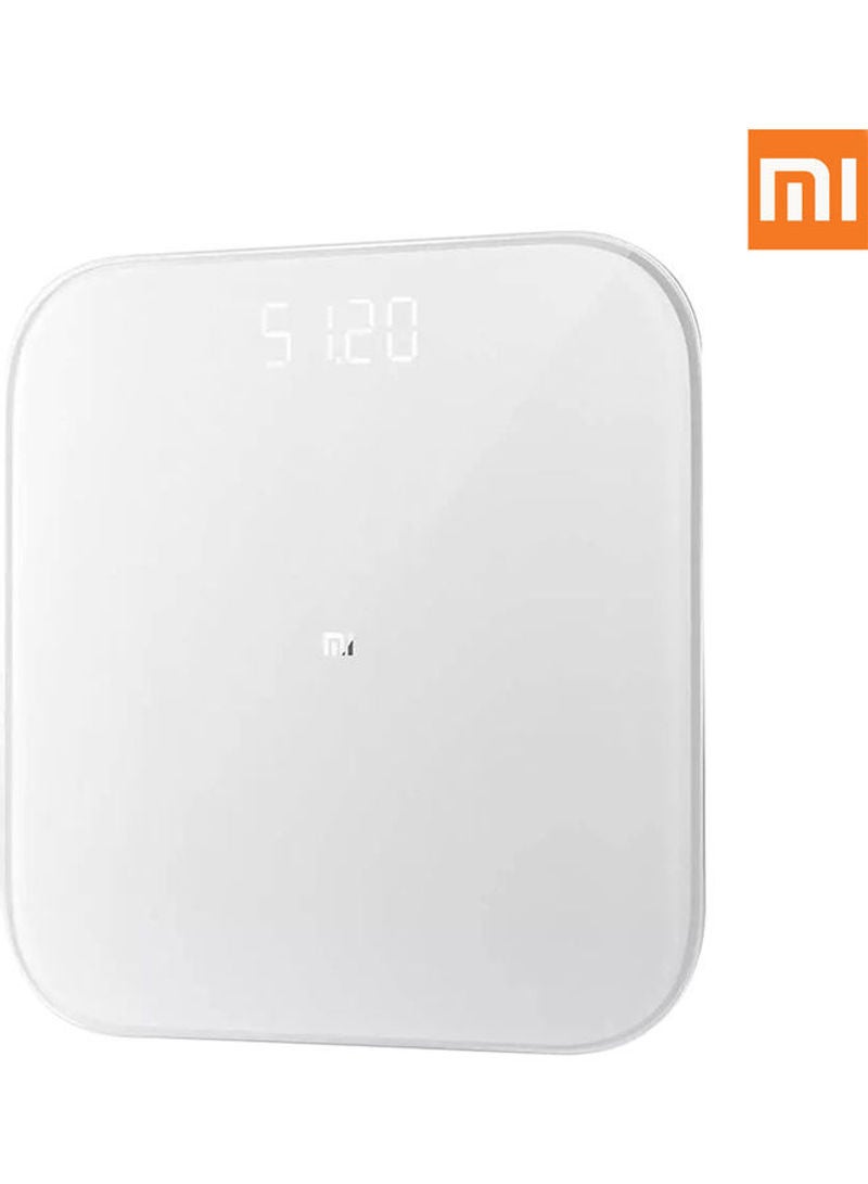 Universal Weight Measuring Scale With Mi Fit App Support White 30.00x4.00x30.00cm