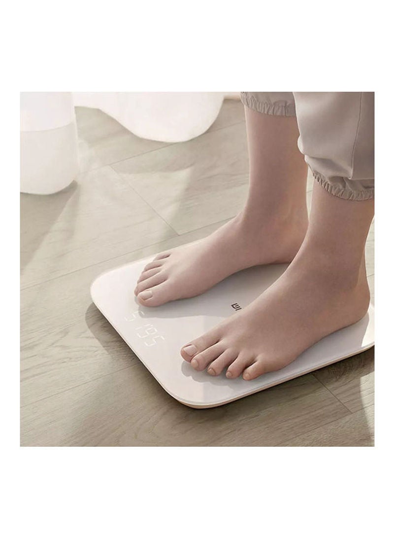 Universal Weight Measuring Scale With Mi Fit App Support White 30.00x4.00x30.00cm