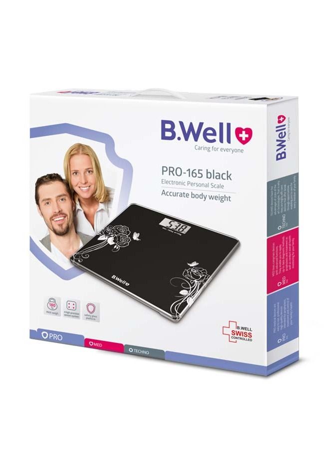 PRO-165 Black Electronic Personal Weighing Scale