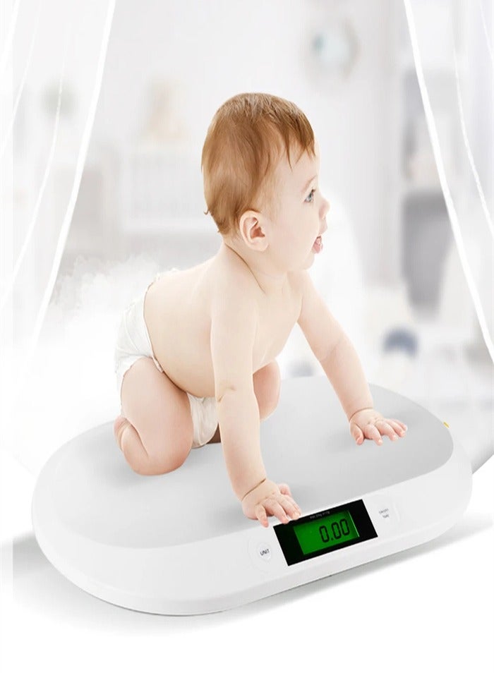 Newborn baby weight electronic scale, mini baby scale with height measurement tape measure 150cm, can bear weight 20kg