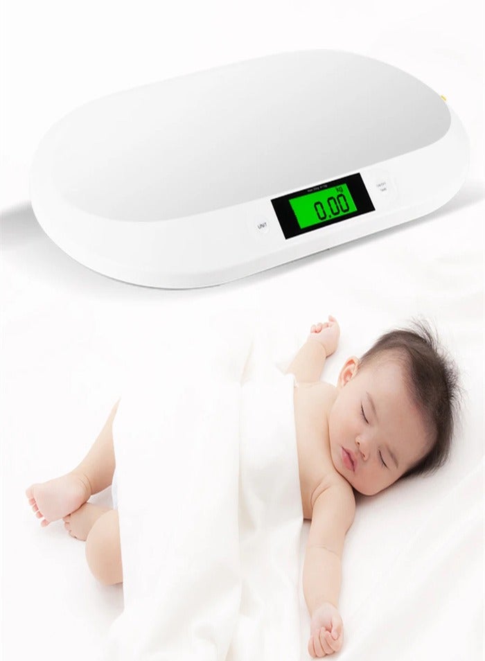 Newborn baby weight electronic scale, mini baby scale with height measurement tape measure 150cm, can bear weight 20kg