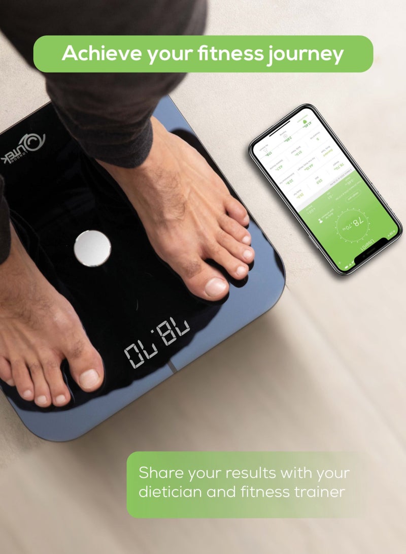 STEPS-Black Body Composition Scale 13 Health Index (upgraded with 14 Health Index)