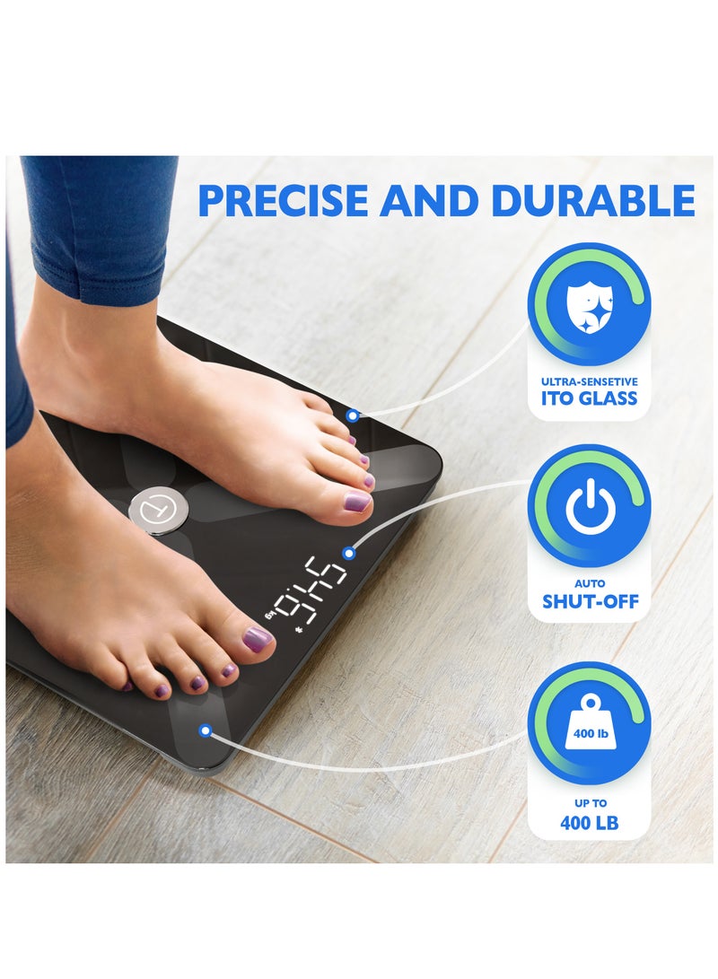 T Electronics Smart Scale for Body Weight with APP - Weight loss control - 14 Health Indicators