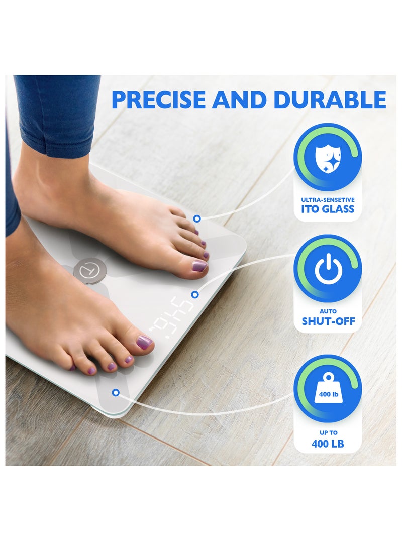 T Electronics Smart Scale for Body Weight with APP - Weight loss control - 14 Health Indicators