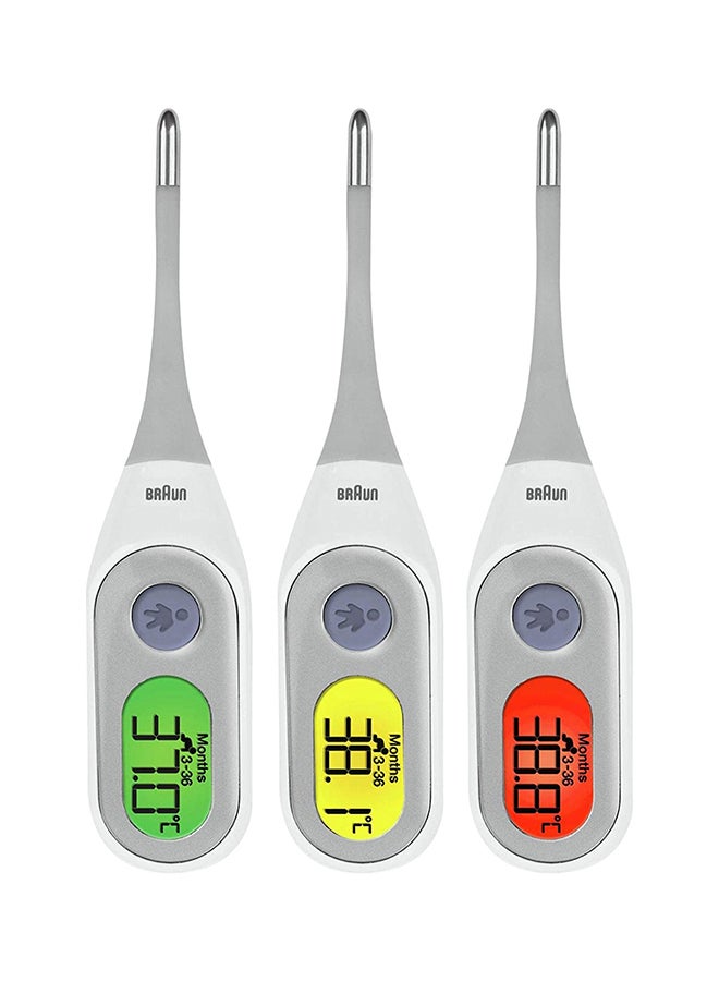 Highly Accurate Digital Age Precision Thermometer With Fever Alarm Color Coded LCD