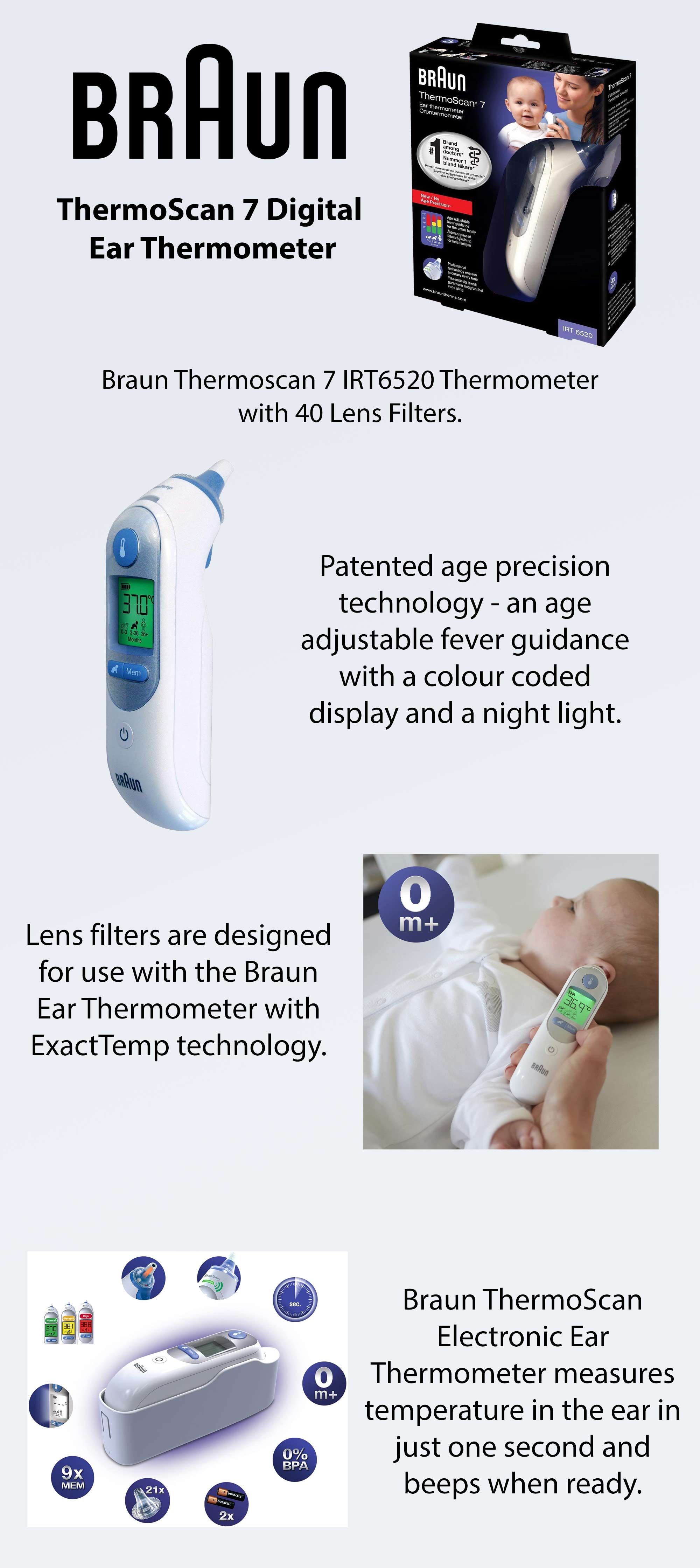 Thermoscan 7 With Age Precision Thermometer Easy To Use Rich Detailing Irt6520 White