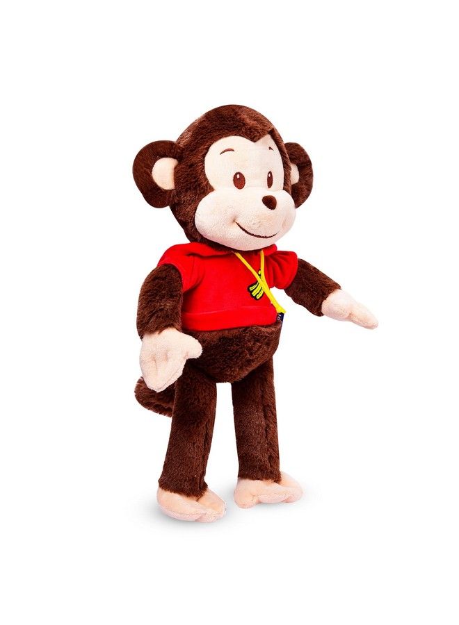 Plush Adorable Smiling Monkey Soft Toys For Kids And Adult 35 Cm (Dark Brown)