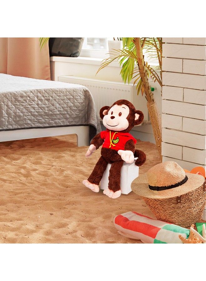 Plush Adorable Smiling Monkey Soft Toys For Kids And Adult 35 Cm (Dark Brown)