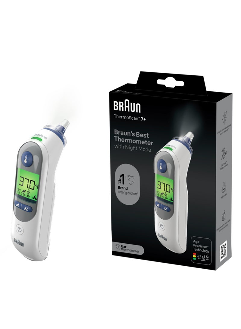 Braun Irt6525 Thermoscan 7+ Ear Thermometer With Night Mode