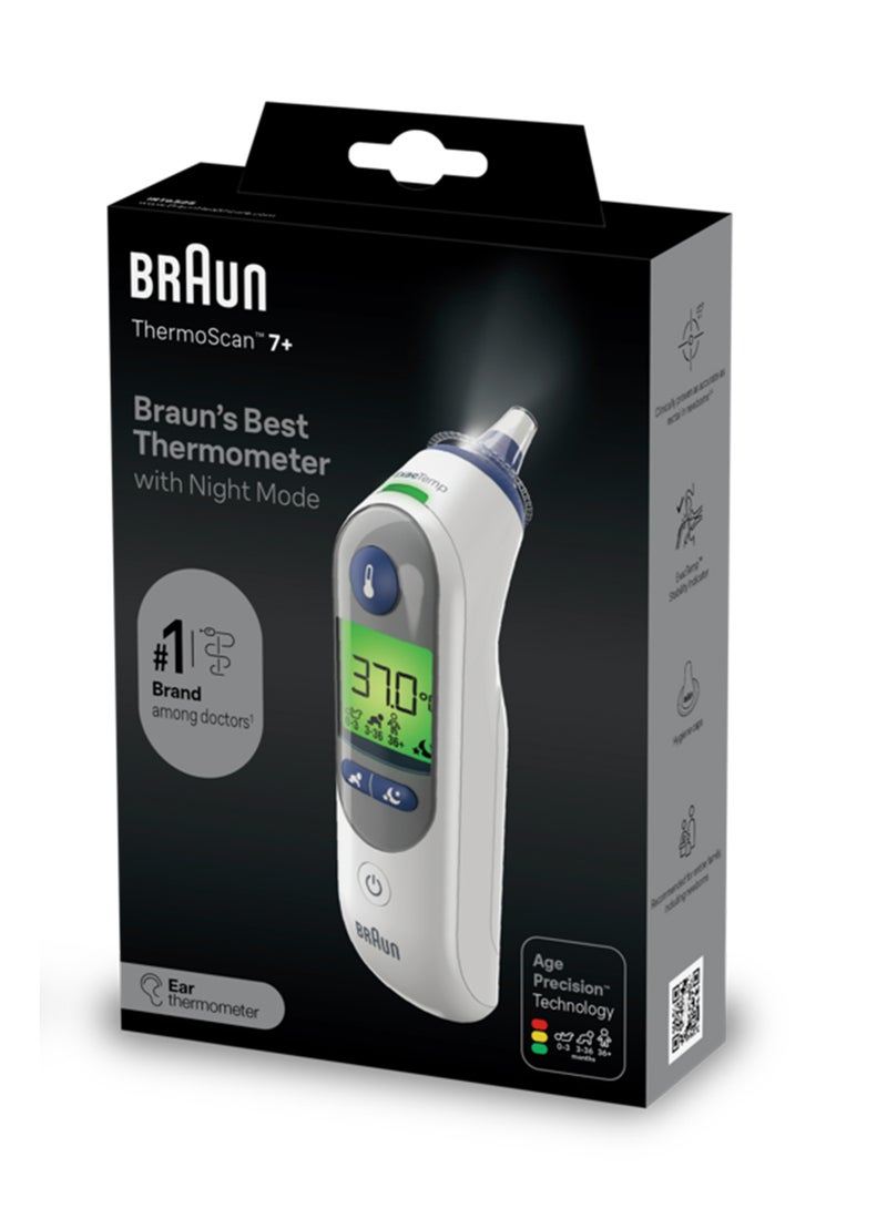 Braun Irt6525 Thermoscan 7+ Ear Thermometer With Night Mode