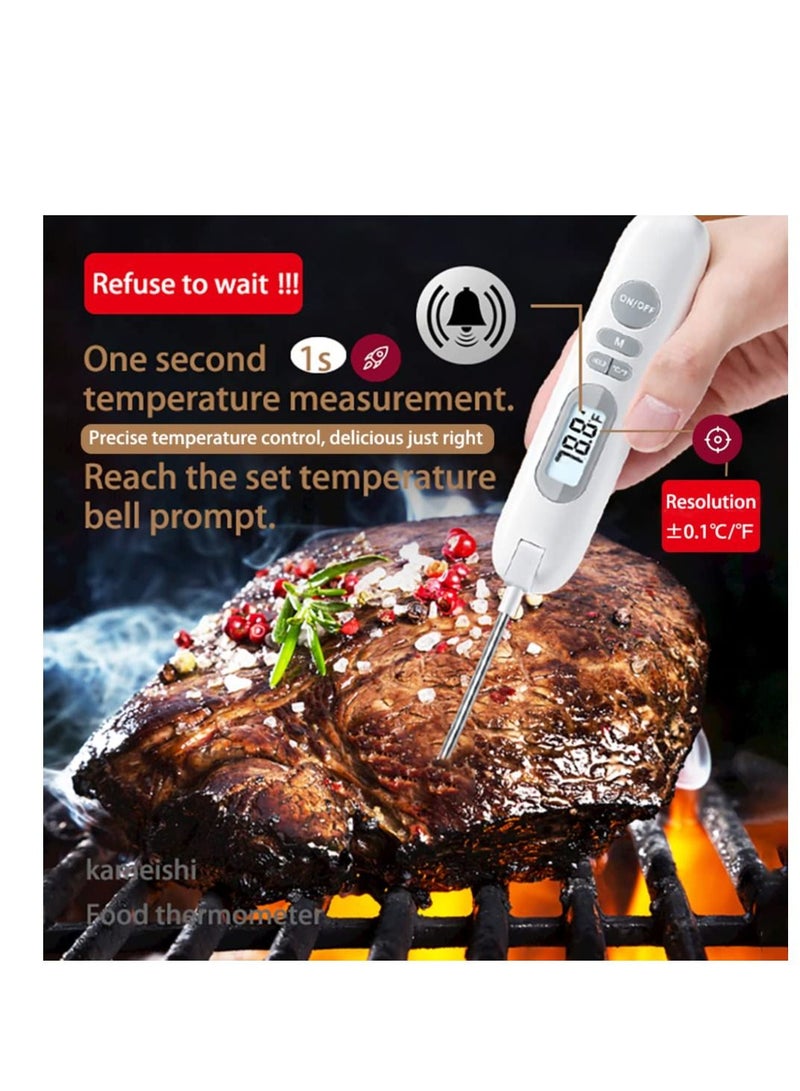 Instant Read Meat Thermometer, Professional High-Precision Calibratable Kitchen Food Thermometer, with Backlight, for Grill, BBQ, Smoker, Candy, Home Brewing, Coffee, and Oil Deep Frying