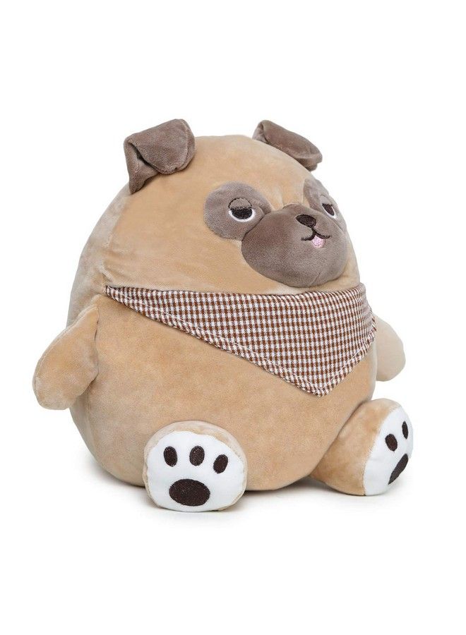 Soft Animal Plush Dog Toy Beige 30Cm