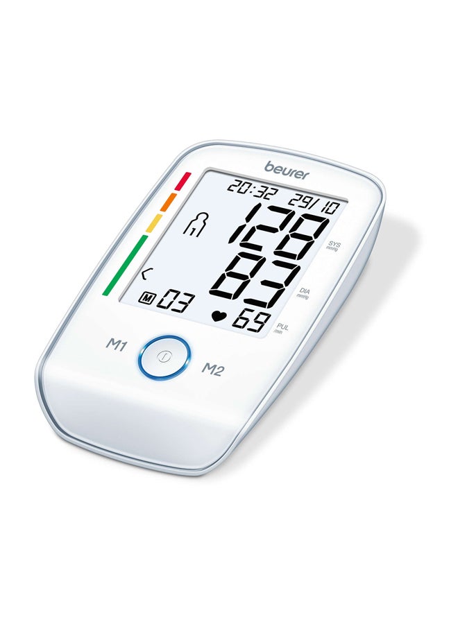 Beurer BM45: Automatic blood pressure monitor with illuminated display and touch sensor buttons