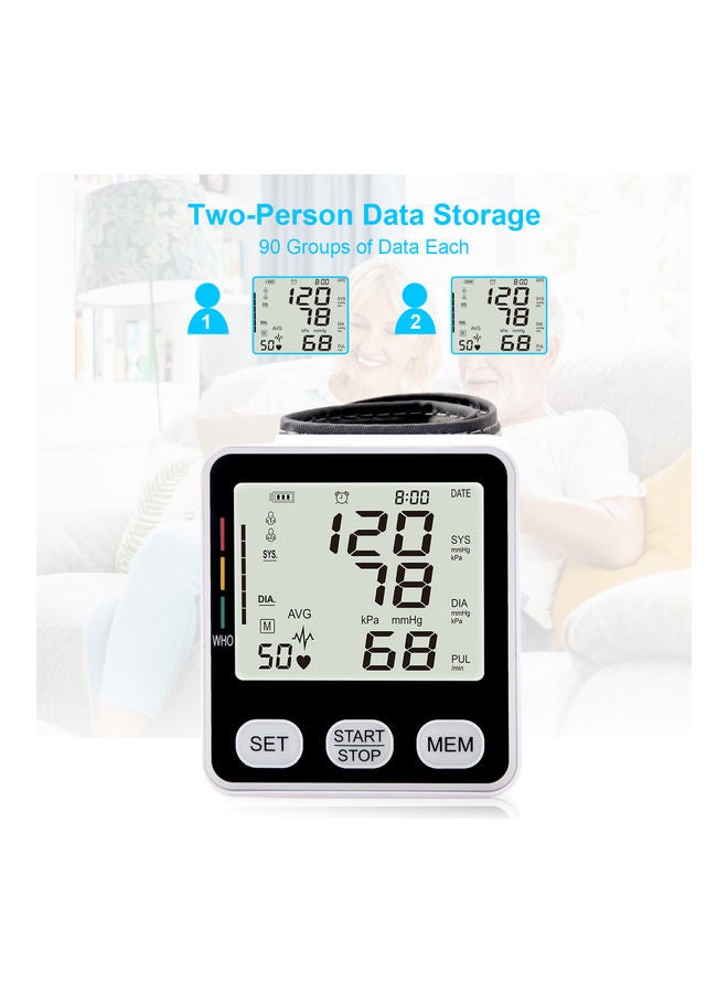 Digital LCD Wrist Type Electronic Blood-Pressure Monitor