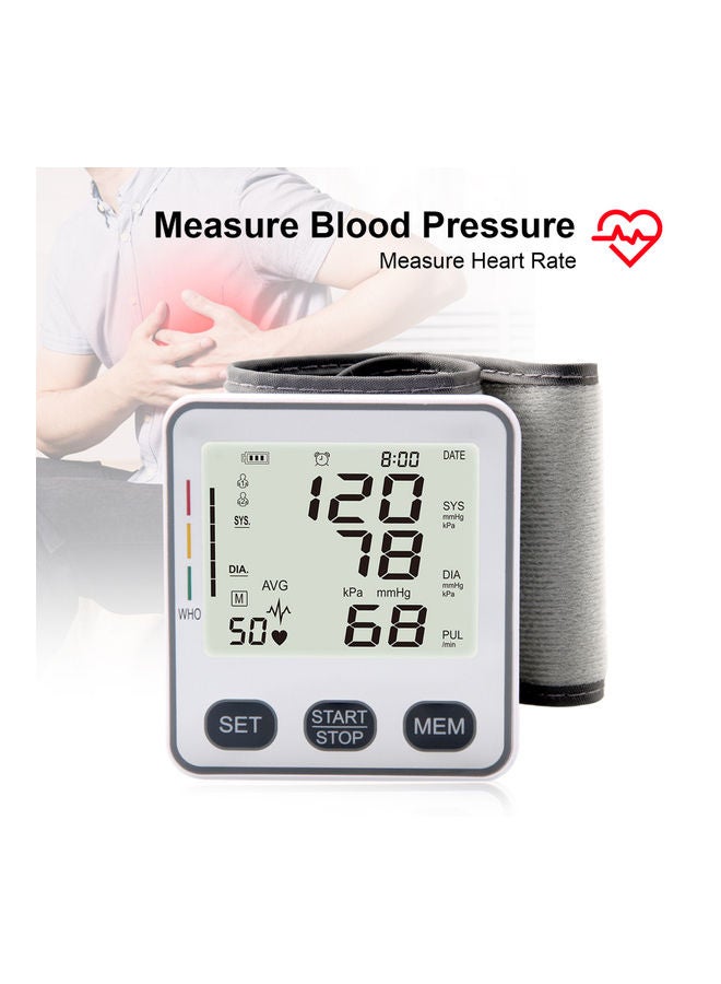 Digital LCD Wrist Type Electronic Blood-Pressure Monitor