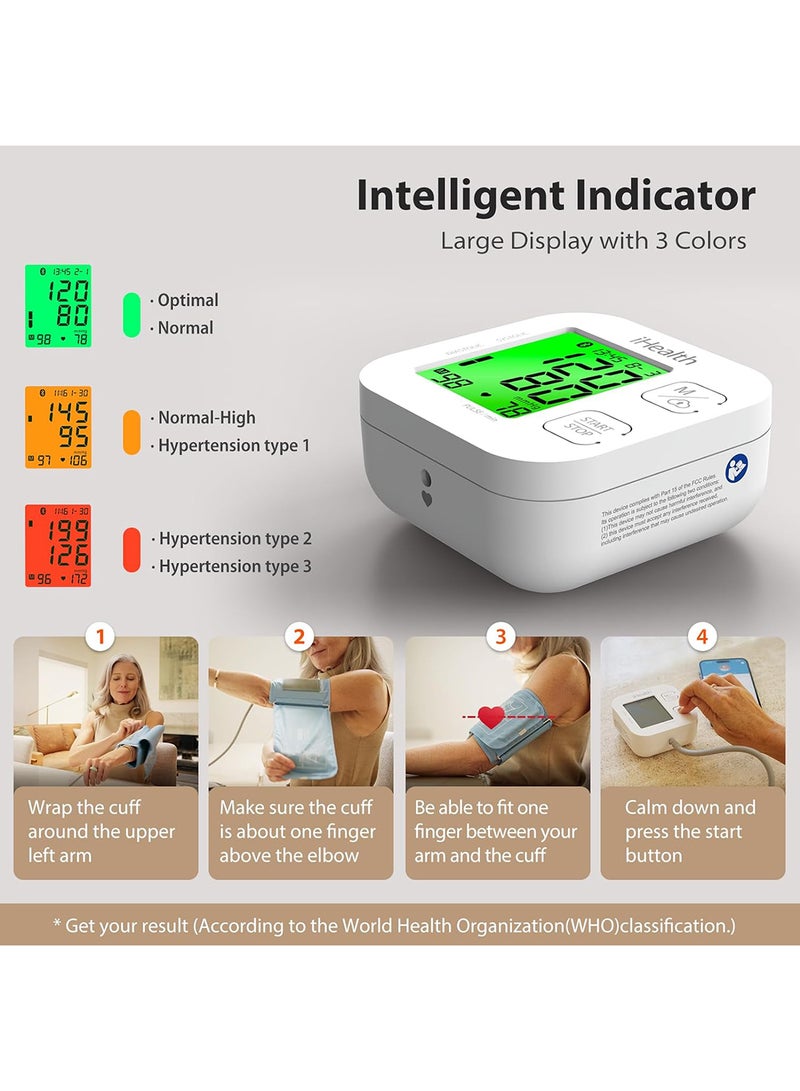 Track Smart Upper Arm Blood Pressure Monitor With Wide Range Cuff