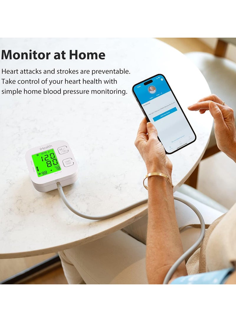 Track Smart Upper Arm Blood Pressure Monitor With Wide Range Cuff