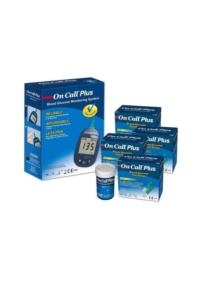 Pack of 4 strips Blood Glucose Monitor