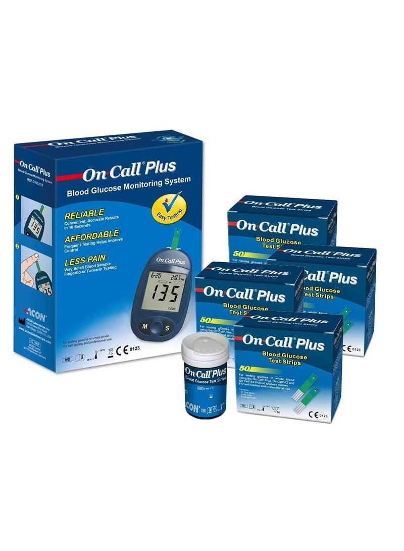 Pack of 4 strips Blood Glucose Monitor