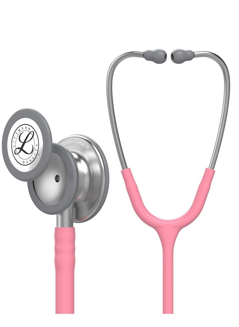 Classic III Monitoring Stethoscope, Pearl Pink Tube, 27 inch, 5633