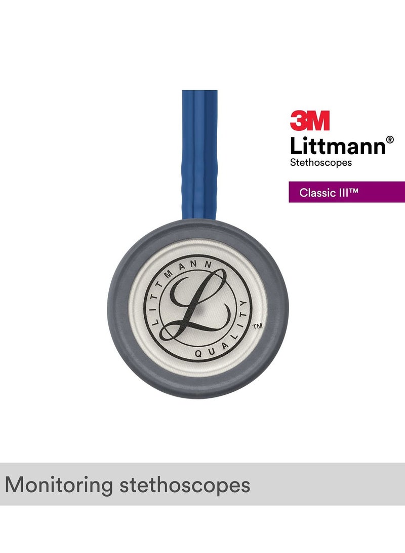 3M Littmann Classic III Monitoring Stethoscope 27 inch Navy Blue Tube 5622