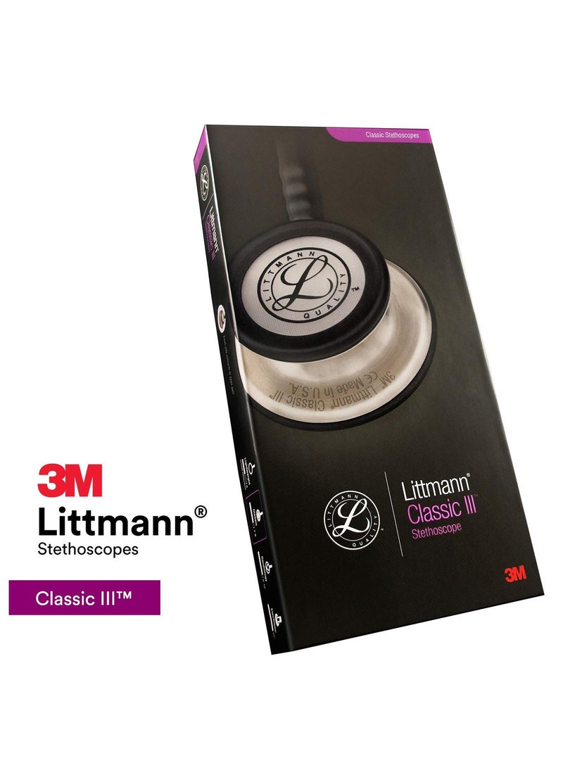 3M Littmann Classic III Monitoring Stethoscope 27 inch Burgundy Tube 5627