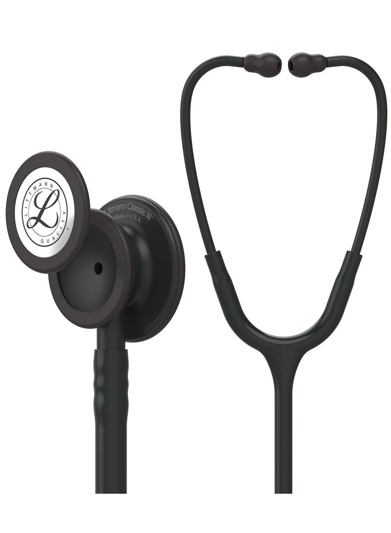 3M 5803 Littmann Classic III Black Edition Chestpiece Monitoring Stethoscope, 27