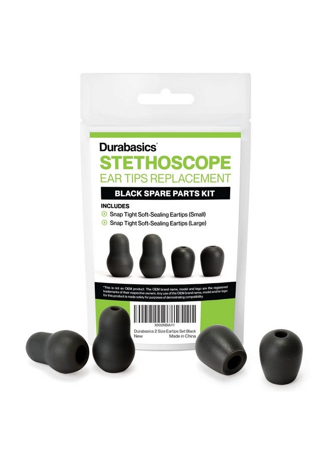 Stethoscope Ear Tips Replacement For Littmann Stethoscopes Compatible With Littman Ear Tips Replacement Stethoscope Ear Pieces Littmann Stethoscope Parts & Cardiology Iv Parts Black