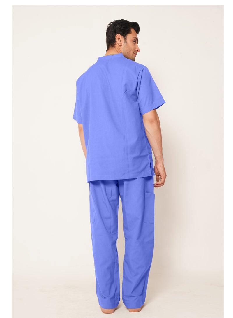 Medical Scrub Set | V-Neck Top Overlap and Elasticated Drawstring Pant | Al Ain Style  Nursing Uniform Suit