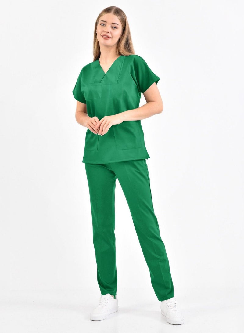 Medical Scrub Set | Unisex & Reversable V Overlap Neck Swiss Style Scrub Suit | Nursing Uniform Suit