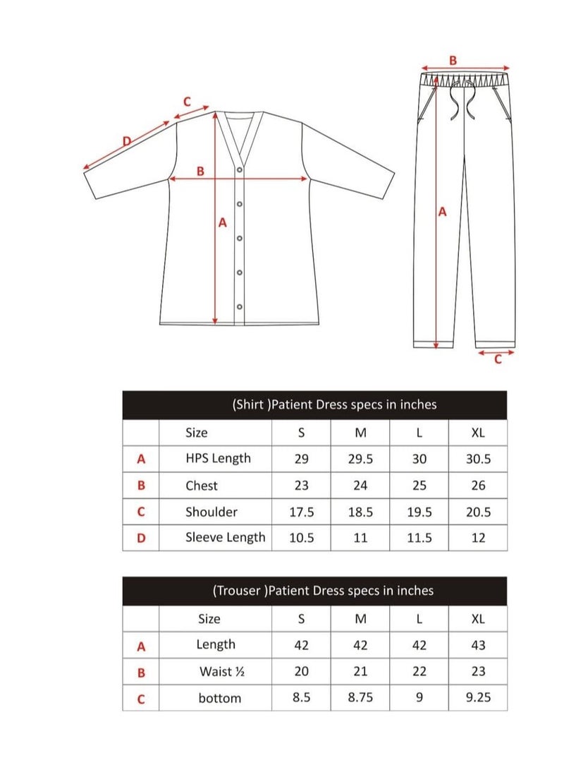 Patient Pajama Suit Style Casabianca | patient suit | uniform