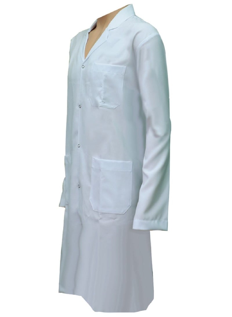 Professional Lab Coat for Unisex Full Sleeve Poly Cotton Long Medical Coat