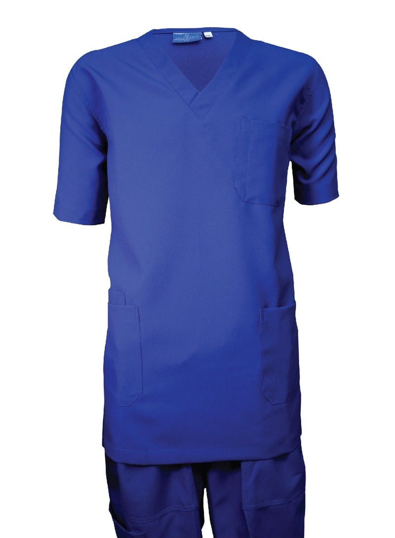 Scrubs Medical Uniform Unisex Top and Pants Royal Blue Color